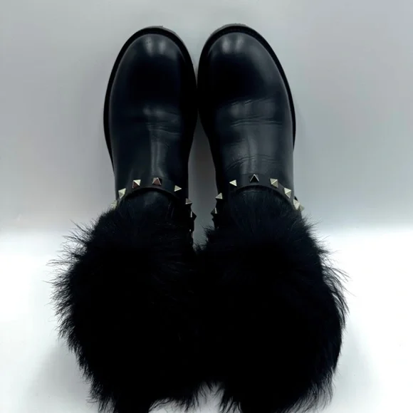 VALENTINO ROCKSTUD Winter Ankle Boots WOMENS SZ 8.5 - Picture 10 of 16